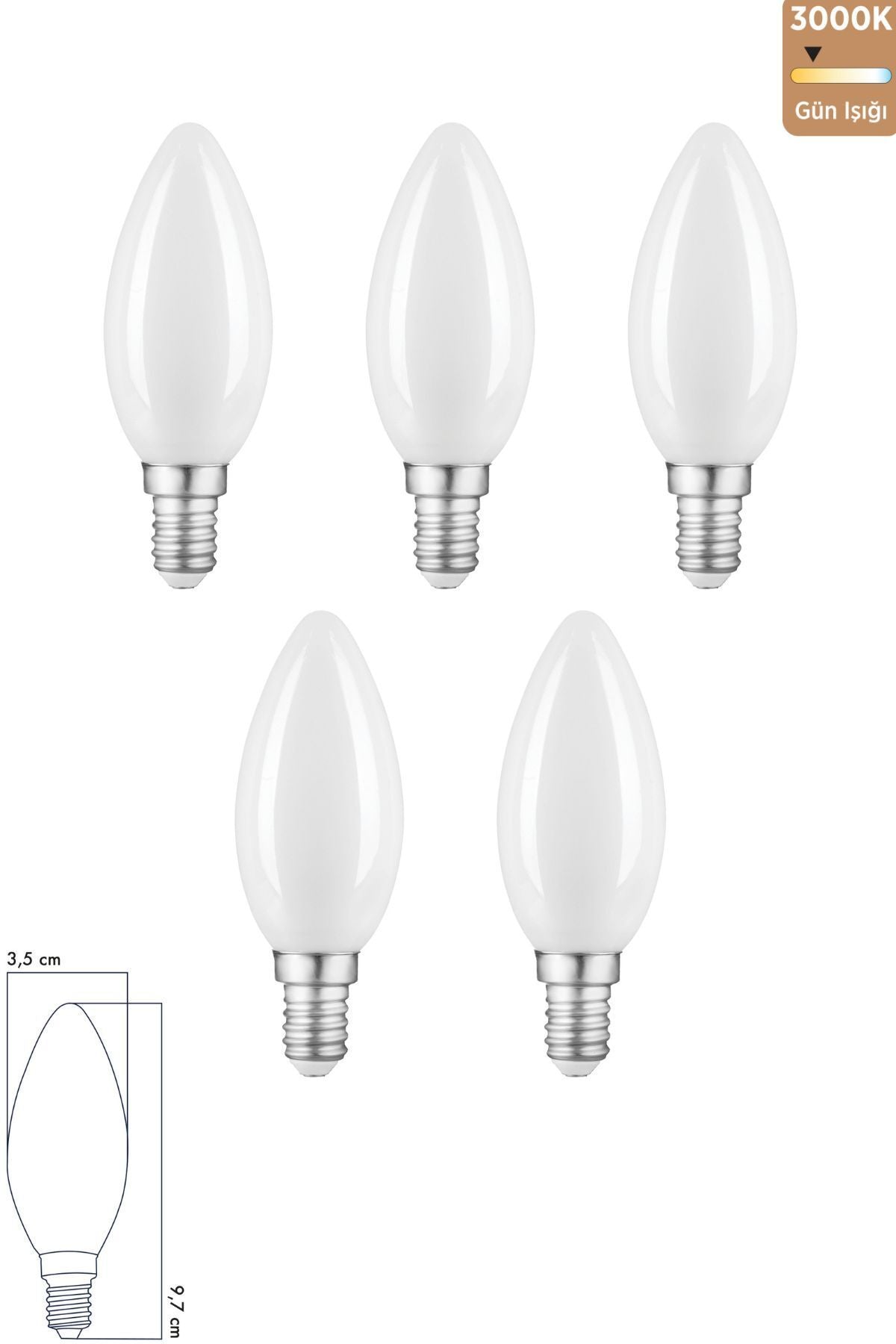 Heka Rustik LED Ampul 6W 3000K E14 Gün Işığı 5'li ERD-237