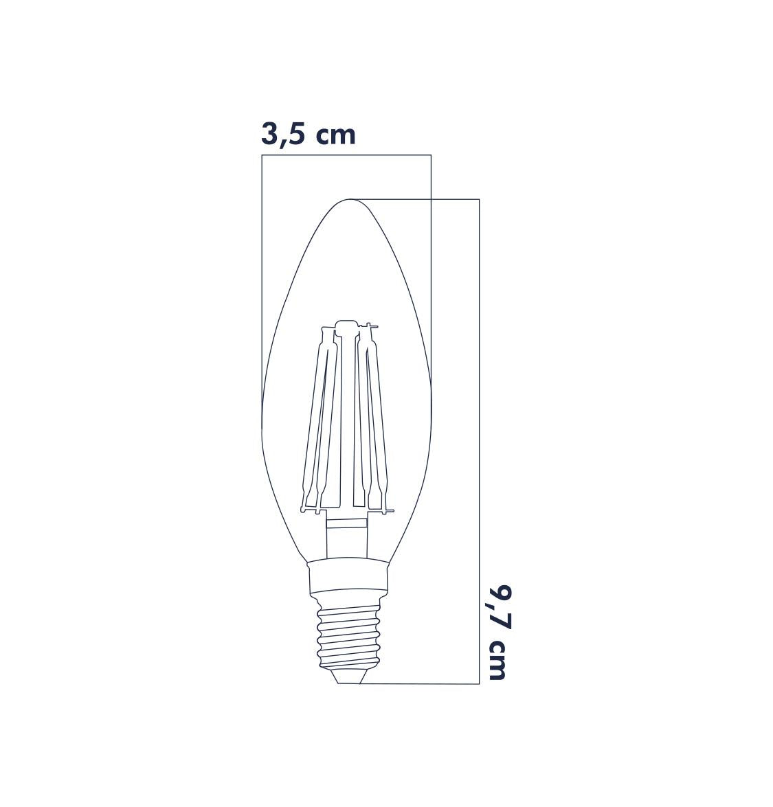 Rustik Led Ampul 6W E14 2500K Gün Işığı 3'lü ERD-34