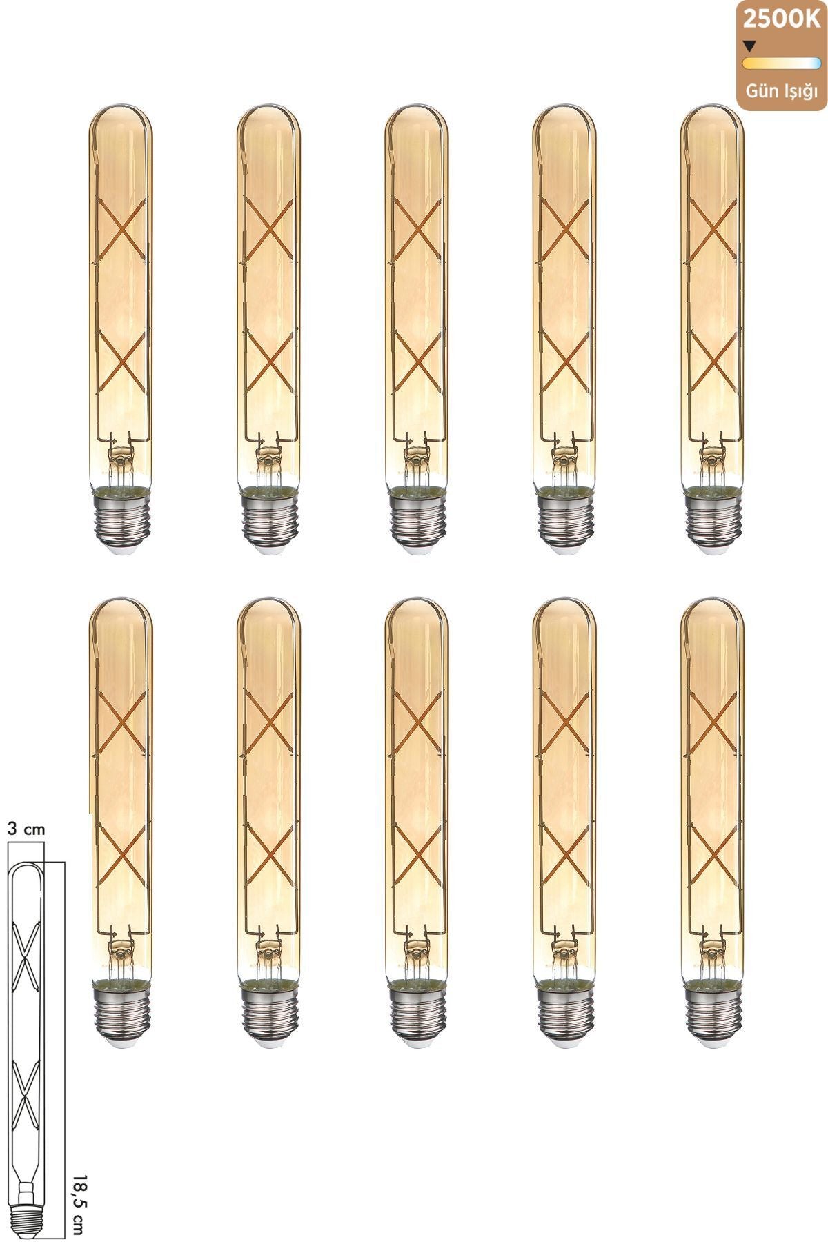 Heka Rustik LED Ampul E27 4W 2500K Gün Işığı 10'lu ERD-32