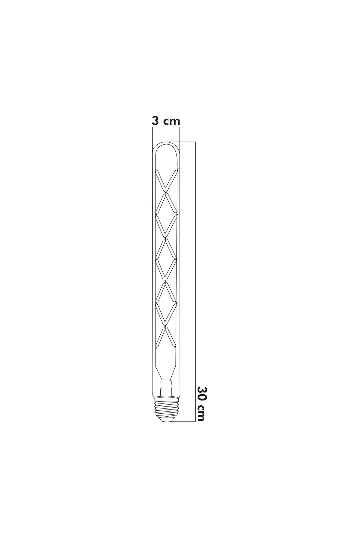 Heka Rustik LED Çubuk Ampul E27 8W 2500K Gün Işığı 5'li ERD-38