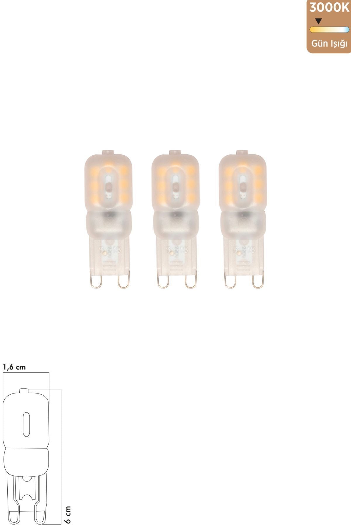 Heka Smd LED Ampul G9 3W 3000k Gün Işığı 3'lü ERD-263