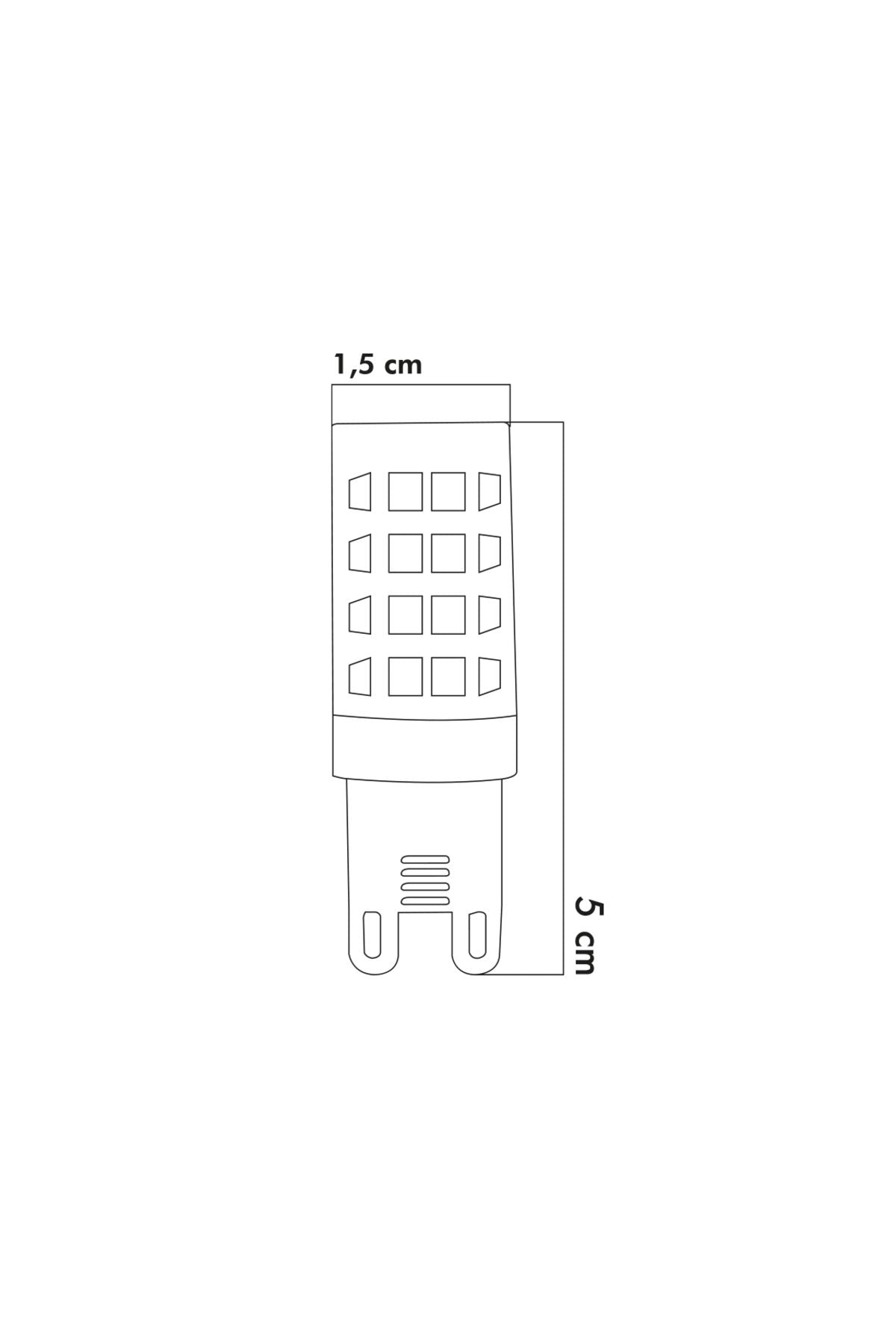Smd LED Ampul G9 5W 3000k Gün Işığı 10'lu ERD-268