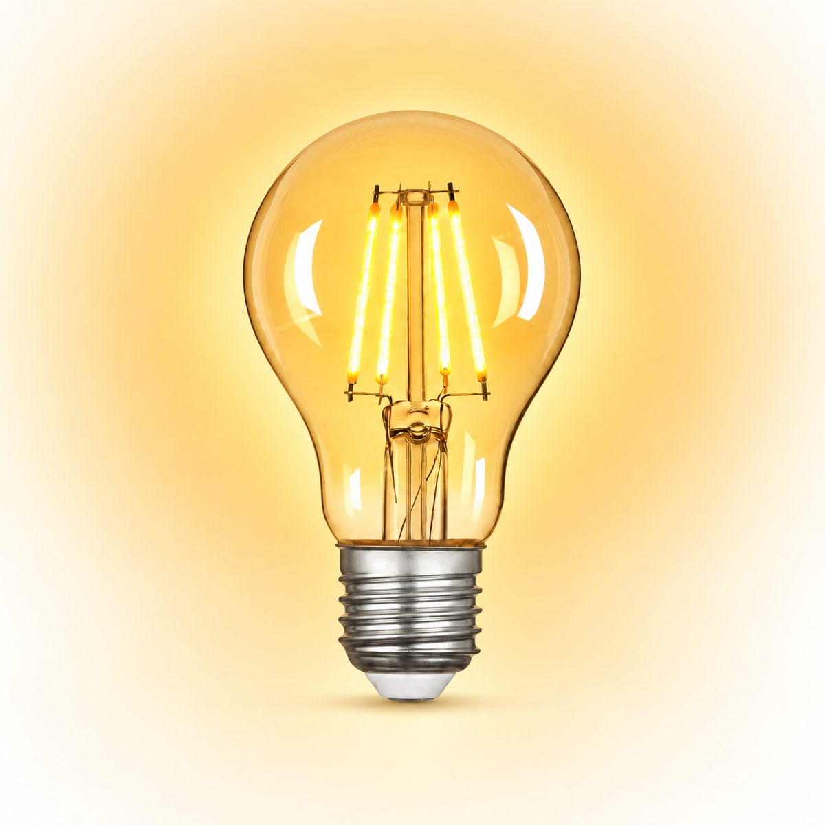 Heka A60 Bal Cam Filament LED Ampul 7W E27 2500K Sarı Işık ERD-314