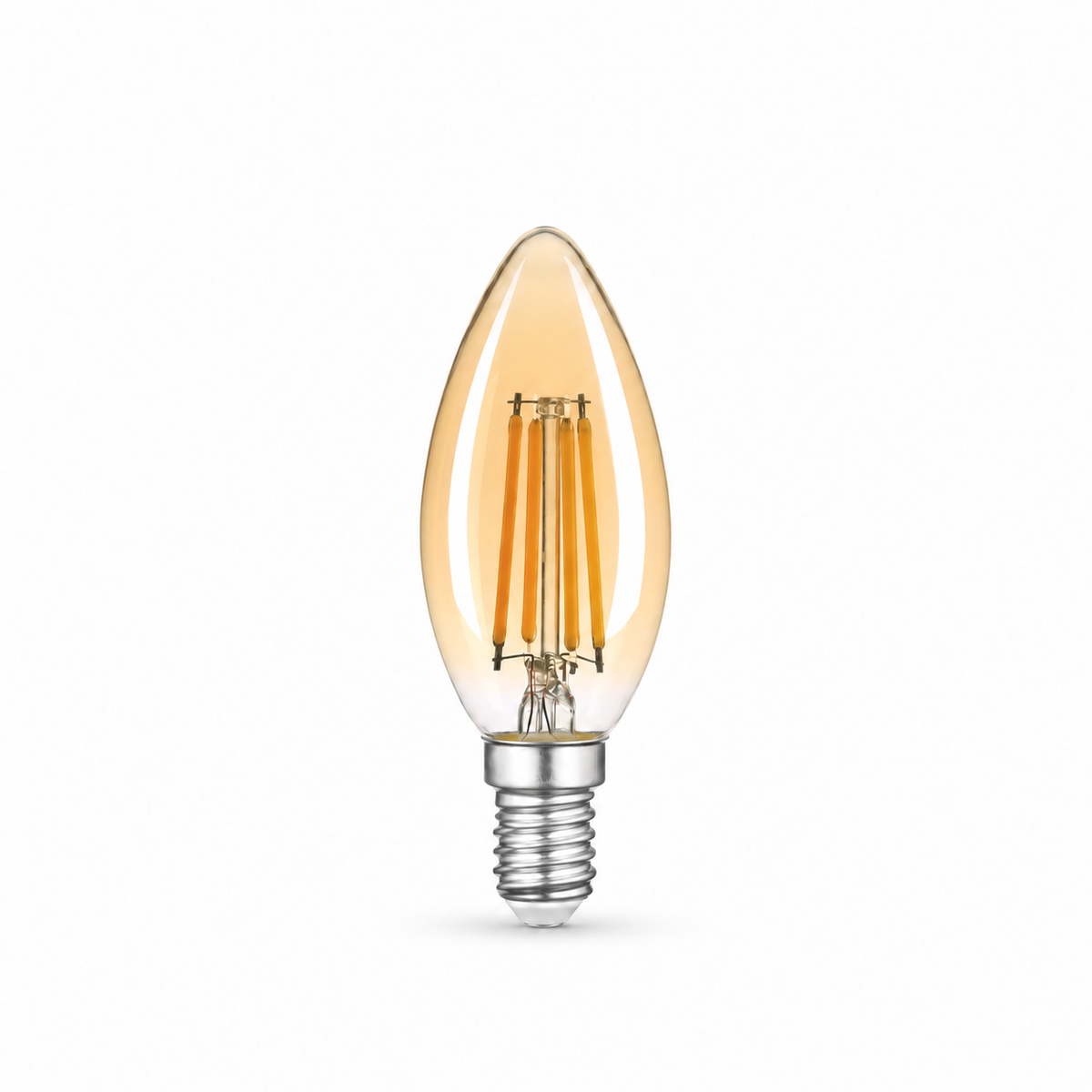 Heka C35 Bal Düz LED Ampul 6W E14 2500K Sarı Işık ERD-34 Yeni