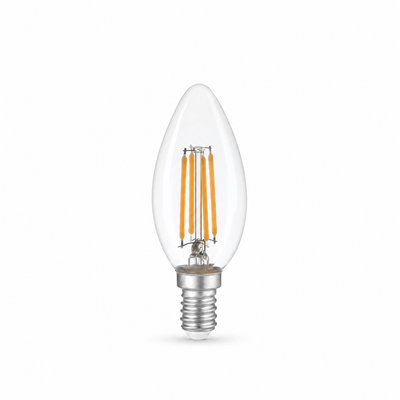 Heka C35 Şeffaf Cam Rustik LED Ampul 8W E14 3000K Gün Işığı ERD-35