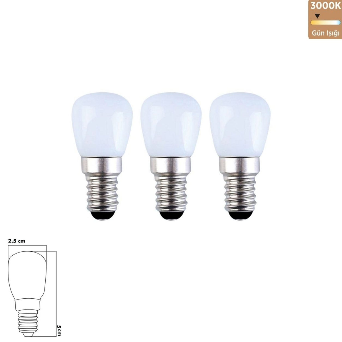 2 2W E14 3000K Gün Işığı ERD-290 (3'lü Paket)