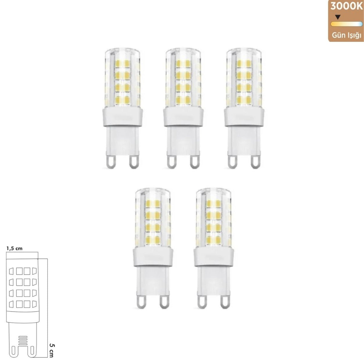Heka Smd LED Ampul 5W G9 3000K Gün Işığı ERD-268 (5'li Paket)