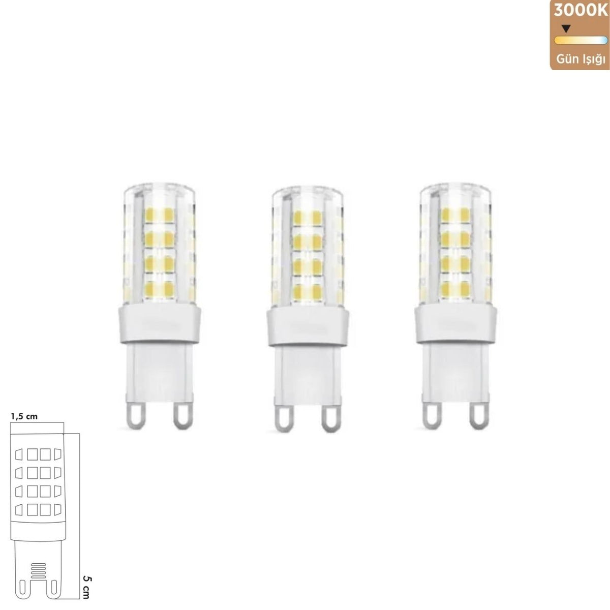 Heka Smd LED Ampul 5W G9 3000K Gün Işığı ERD-268 (3'lü Paket)