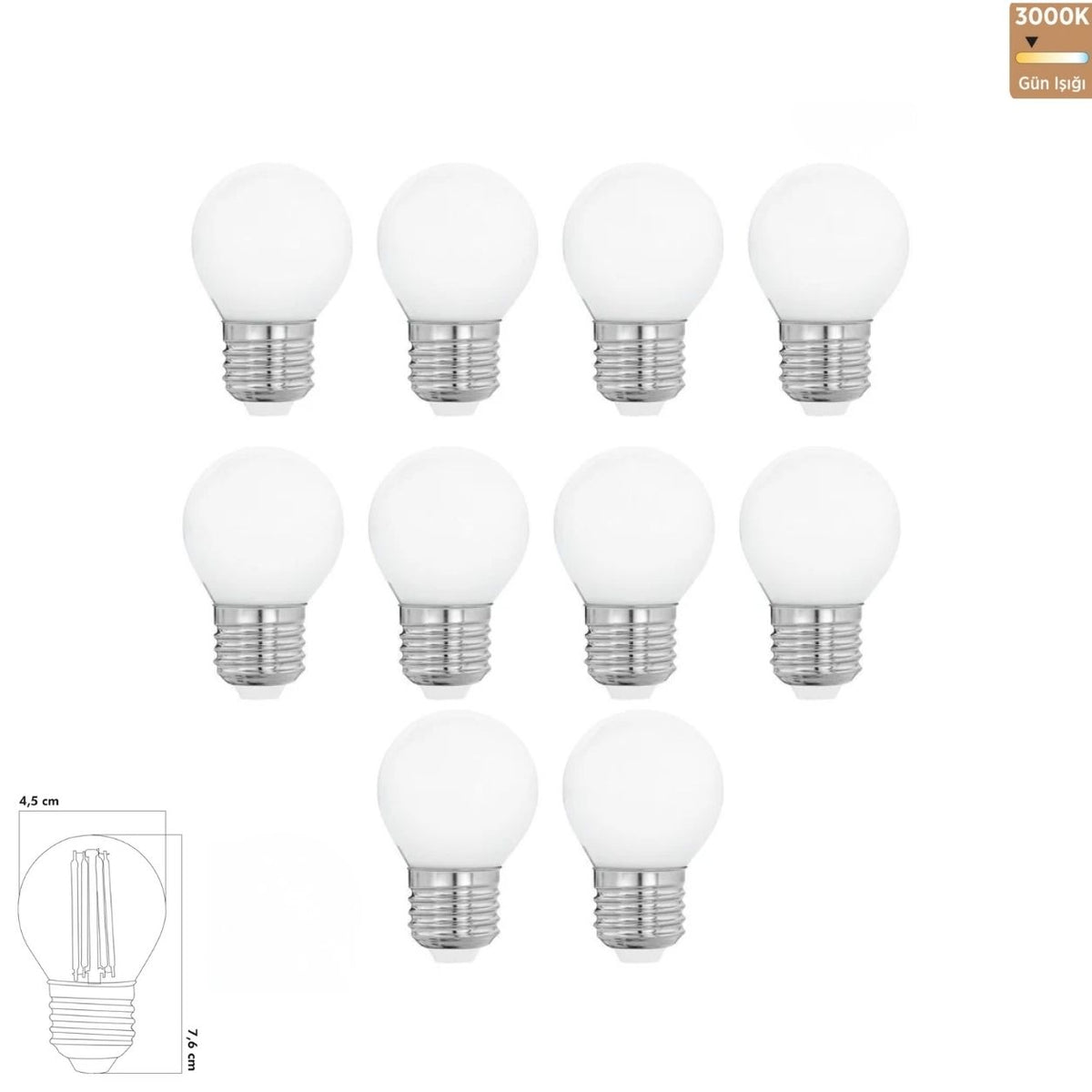 Heka G45 Opal Cam LED Ampul 6W E27 3000K Gün Işığı ERD-239 (10'lu Paket)