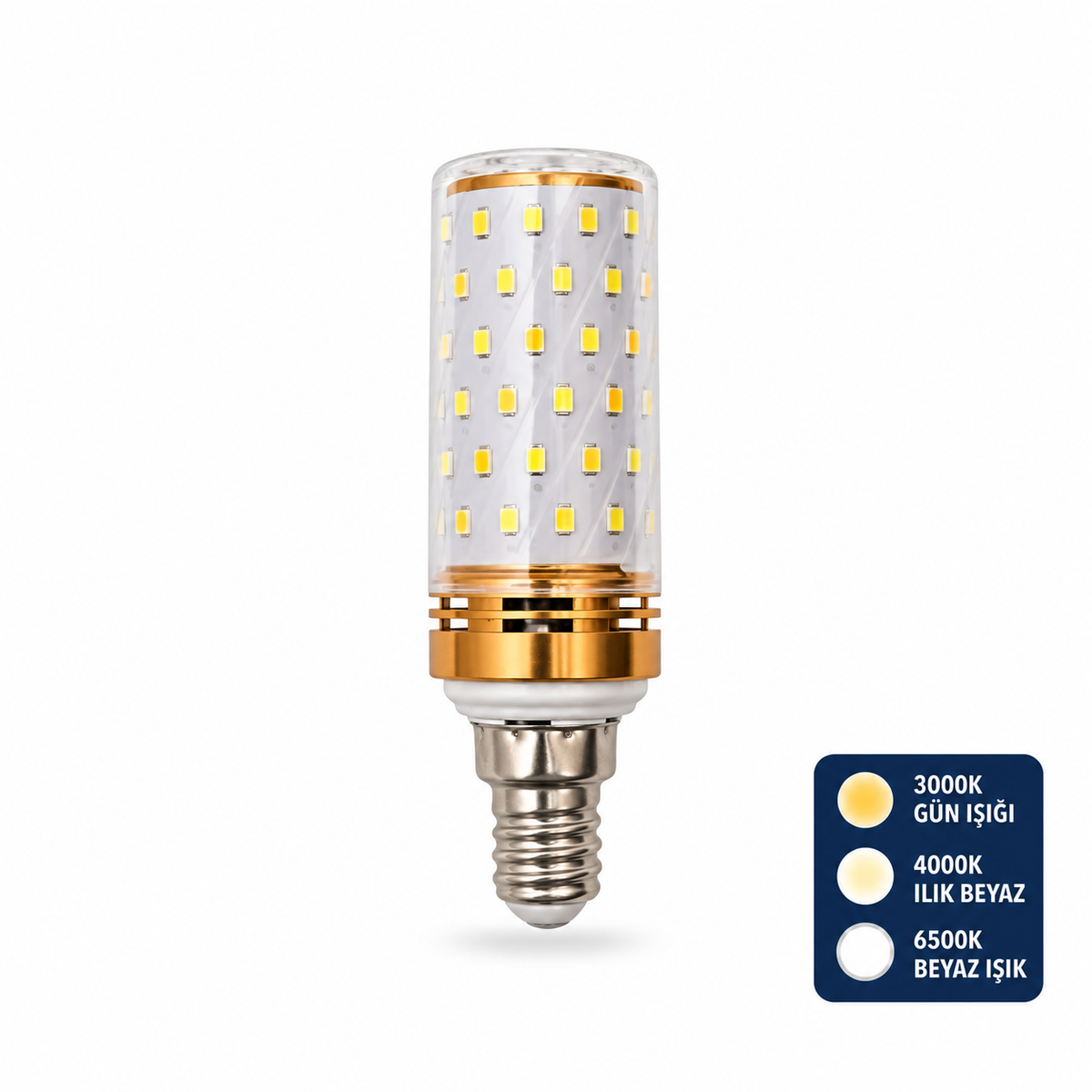 Heka Mısır Şeffaf LED Ampul 10W E14 Üç Renkli ERD-306