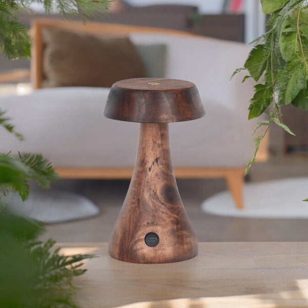 Morchella Şarjlı Wenge Mantar Masa Lambası