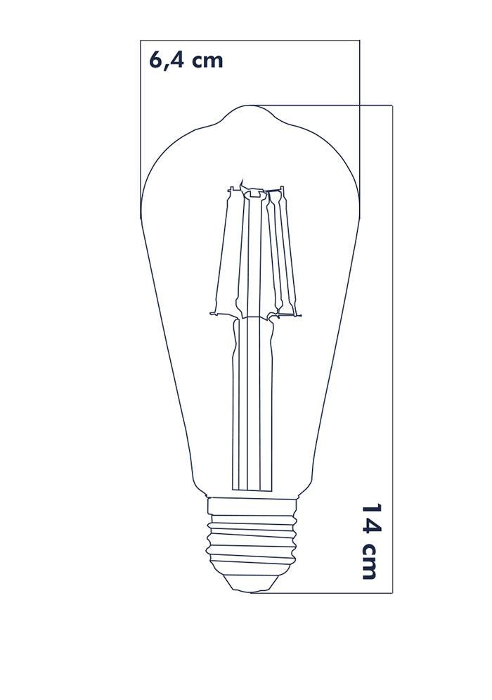 Heka Led E27 St64 Ampul 6W 2500K (Gün Işığı) ERD-81