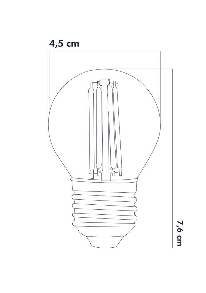 Heka Led Filament Rustik Ampul 6 Watt E27 Beyaz Işık ERD-247