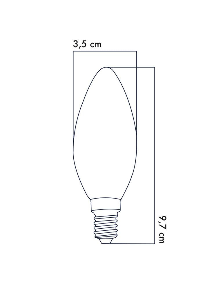 Heka Rustik Led Ampul 6W 3000K E14 Gün Işığı ERD-237
