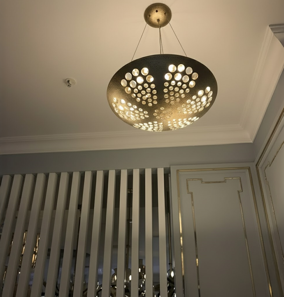 Şabran Pleksi Boncuk Sarkıt Avize 50 cm