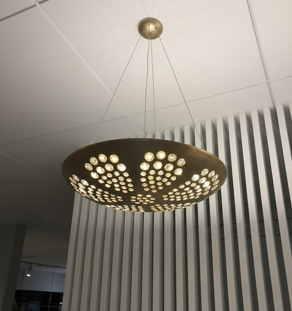 Şabran Pleksi Boncuk Sarkıt Avize 70 cm